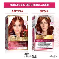 Tintura Loreal Imédia Excellence 6646 - Vermelho Acentuado