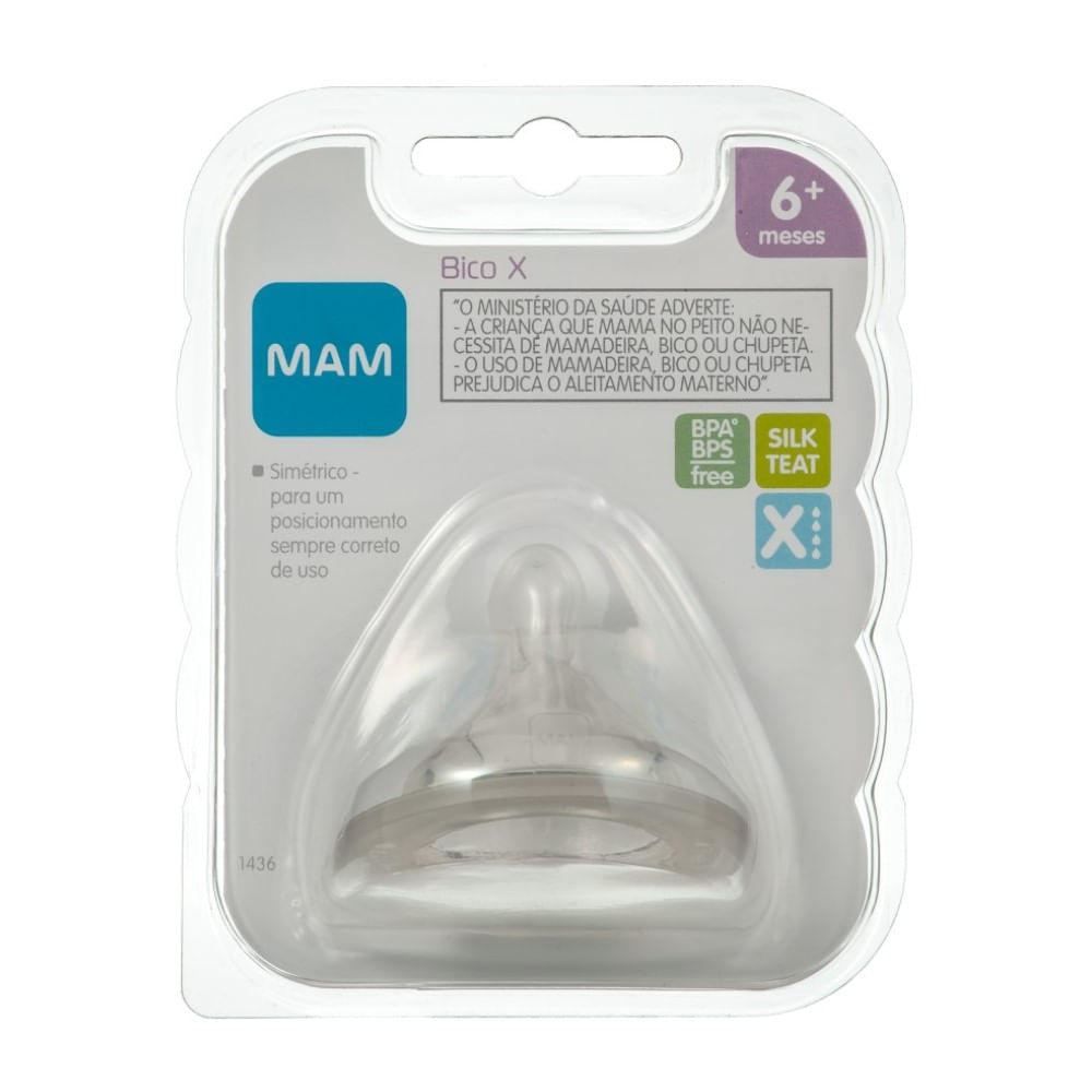 Bico de Mamadeira X Mam Fluxo Rápido 1436 6+ Meses 1 Unidade