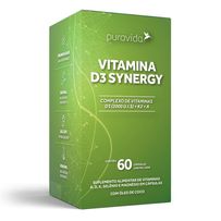 Suplemento Alimentar Puravida Vitamina D3 Synergy 60 Cápsulas