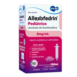 Allexofedrin Pediátrico 6mg/ml Ems Solução Oral 150ml + Seringa dosadora 1 Unidade