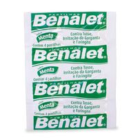 Pastilhas Para Garganta Benalet Sabor Menta 4 Pastilhas
