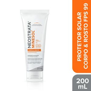 Protetor Solar Fluido Hidratante Neostrata Minesol Corpo & Rosto Antioxidante FPS99 200ml