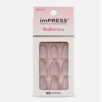 Unhas Autocolantes Kiss New York Impress Bailarina Média Chic 30 Unhas