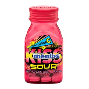 Pastilhas Mentos Kiss Sour Morango 38,5g
