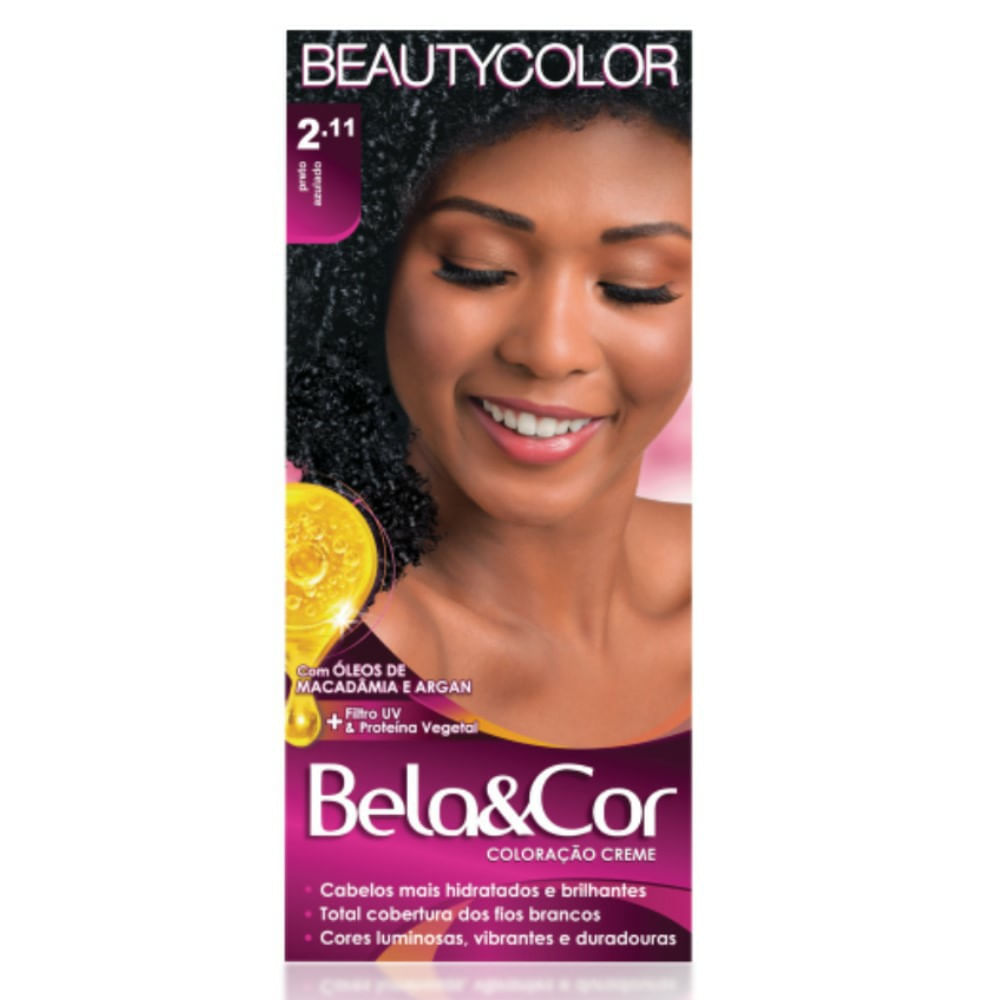 Tintura Beautycolor Bela e Cor Preto Azulado 2.11