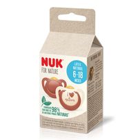 Kit 2 Chupetas Nuk for Nature Latex Menina 6 a 18 Meses