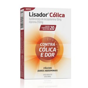Lisador Cólica 10mg + 250mg Hypera 20 Comprimidos Revestidos