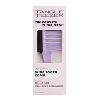 Pente Capilar Tangle Teezer Wide Tooth Comb Lilac Black 1 Unidade