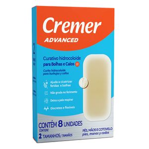 Curativo Hidrocoloide Cremer Advanced Bolhas E Calos 8 Unidades