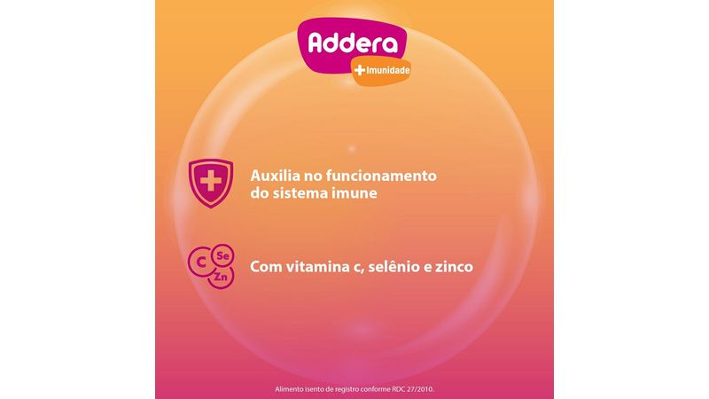 Suplemento Alimentar Addera + Imunidade Vitamina D 2.000 U.I 30 Comprimidos  - Drogaria Venancio