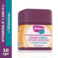 Suplemento Alimentar Addera + Vitaminas 30 Comprimidos