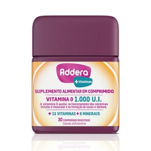 Suplemento Alimentar Addera + Vitaminas 30 Comprimidos