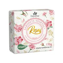 Sabonete Em Barra Vegetal Davene Rosas 170g