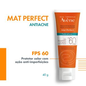 Protetor Solar Facial Avène Mat Perfect Fluido Antiacne FPS 60 40g