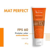 Protetor Solar Facial Avène Mat Perfect Fluido Com Cor Fps60 40g
