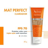 Protetor Solar Avène Mat Perfect Fluído Clareador Médio Fps70 40g