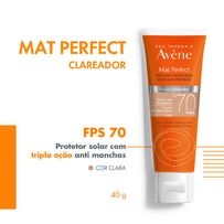 Protetor Solar Avène Mat Perfect Fluído Clareador Clara Fps70 40g
