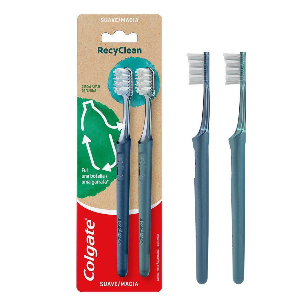 Escova Dental Colgate Recyclean 2 Unidades - Drogaria Venancio