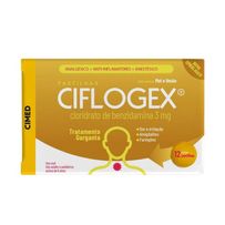 Pastilha De Garganta Ciflogex 3mg Cimed Mel e Limão 12 Pastilhas
