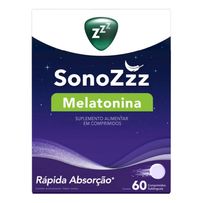 Suplemento Alimentar Sonozzz Melatonina 60 Comprimidos Sublinguais