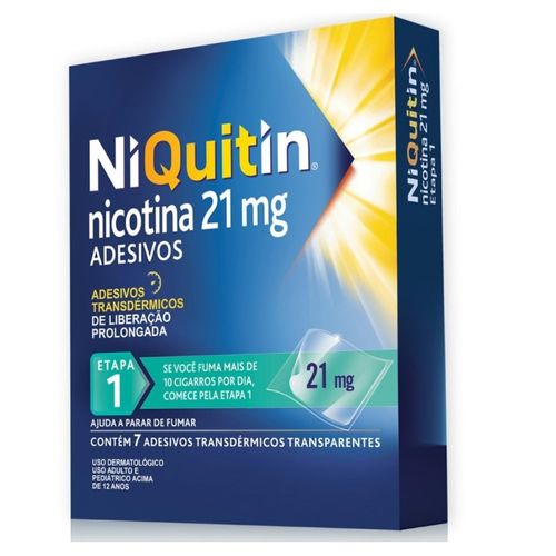 NiQuitin Adesivo 21mg 7 Adesivos De Nicotina