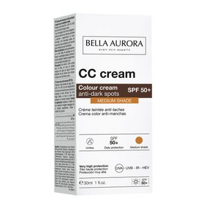 Creme Anti-Manchas Bella Aurora CC Cream Fps50 Cor Médio 30ml