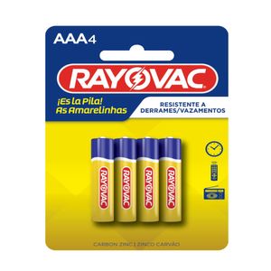 Pilhas Rayovac Zinco AAA Palito 4 Unidades