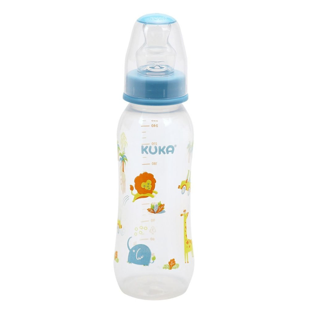 Mamadeira Kuka Natural Color Orto Nº2 Azul 250ml