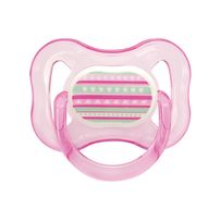 Chupeta Kuka Color Decorada Bico Ortodôntico Nº 1 - 0 a 6 Meses Rosa 1 Unidade