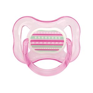 Chupeta Kuka Color Decorada Bico Ortodôntico Nº 1 - 0 a 6 Meses Rosa 1 Unidade