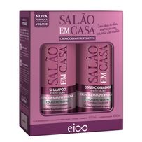 Kit Eico Salão Em Casa Cronograma Profissional Shampoo 450ml + Condicionador 400ml