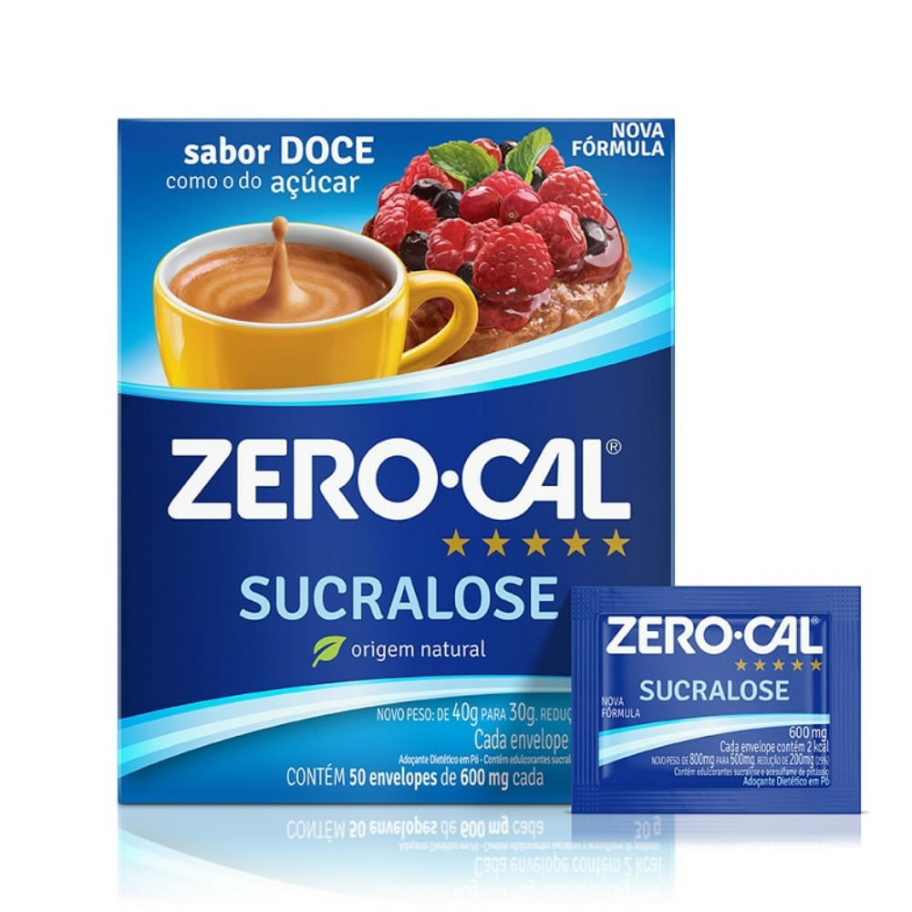 Encontraproduto.com.br - Sachê Adoçante Sucralose Zero Cal 0,8g