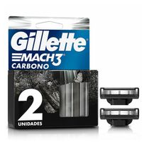 Carga Para Aparelho De Barbear Gillette Mach3 Carbono 2 Unidades