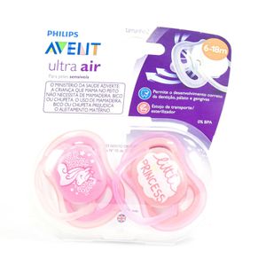 Chupeta Avent Ultra Air Rosa 6 A 18 Meses 2 Unidades