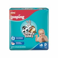 Fralda Looping Looney Tunes P 18 Unidades