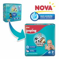 Fralda Looping Looney Tunes P 18 Unidades