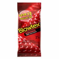 Preservativo Blowtex Morango 12 Unidades