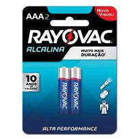 Pilhas Alcalina Rayovac AAA2 Palito 2 Unidades