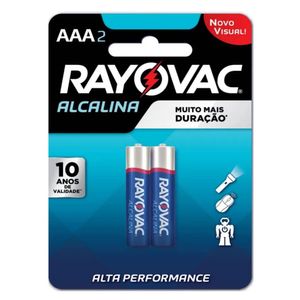 Pilhas Alcalina Rayovac AAA2 Palito 2 Unidades