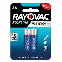 Pilhas Alcalina Rayovac AA2 Pequena 2 Unidades