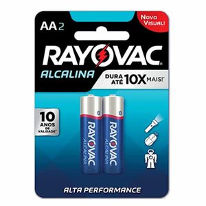Pilhas Alcalina Rayovac AA2 Pequena 2 Unidades