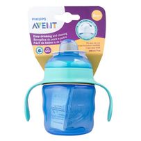 Copo De Transição Philips Avent Easy Sip Bico De Silicone 6m+ Azul Scf551/05 - 200ml