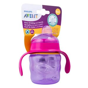 Copo de Transição Philips Avent Easy Sip Bico De Silicone 6m+ Rosa SCF551/03 - 200ml