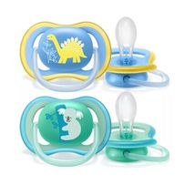 Chupeta Philips Avent Ultra Air +18 Meses Azul Scf349/11 - 2 Unidades