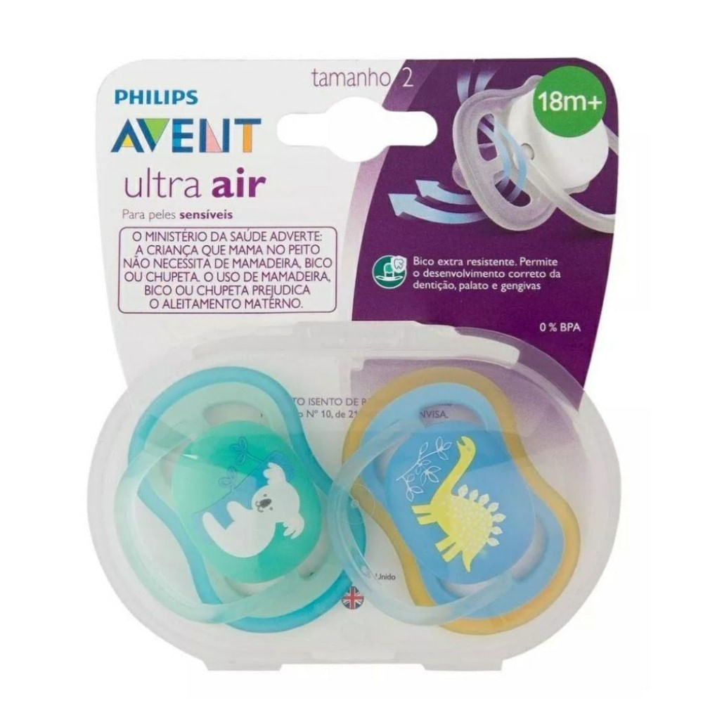 Chupeta Ultra Soft 0-6m Philips Avent - SCF522/01 - Verde