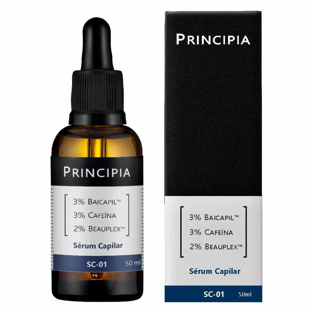 Sérum Capilar Principia Sc-01 3% Baicapil + 3% Cafeína Tratamento Da Queda E Crescimento 50ml