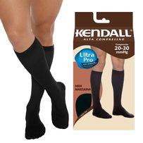 Meia 3/4 Kendall Masculina Alta Compressão Cor Preta G 20-30mmHg 1532 - 1 Par