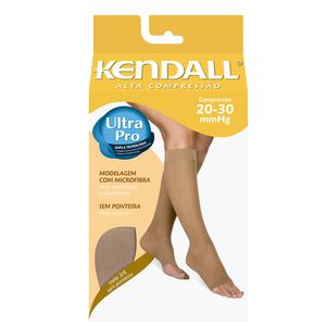 Meia 3/4 Kendall Feminina Alta Compressão Sem Ponteira Cor Mel Média 20-30mmHg 1881 - 1 Par