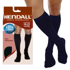 Meia 3/4 Kendall Masculina Panturrilha Média Compressão Cor Marinho M 18-21mmHg 1802 - 1 Par