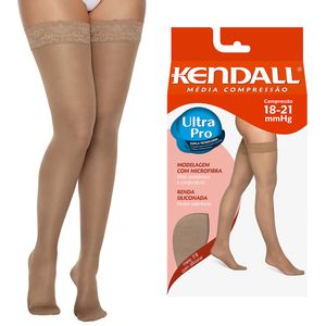Meia 7/8 Kendall Feminina Média Compressão Com Silicone Cor Mel Médio 18-21mmHg 1612 - 1 Par